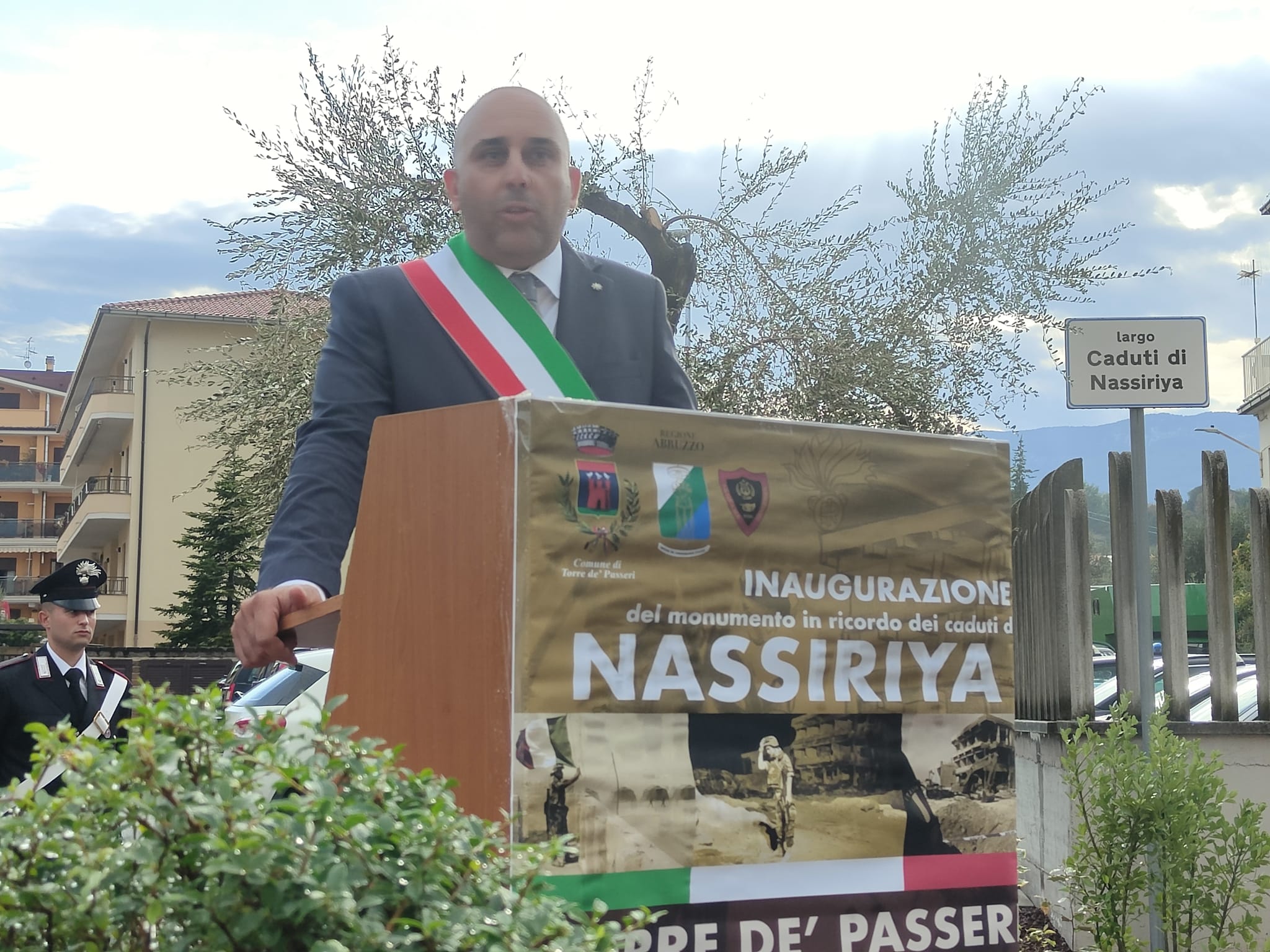 Il prefetto Ferdani inaugura il monumento alle vittime di Nassiriya