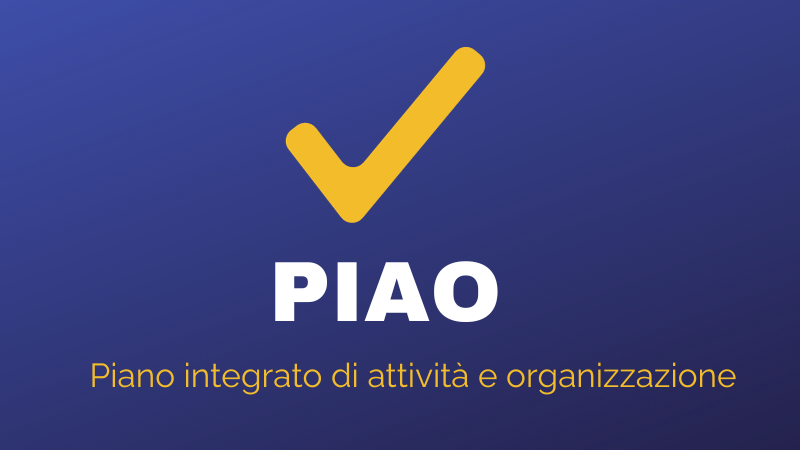 Avviso PIAO Sottosezione  "Rischi corruttivi e trasparenza"